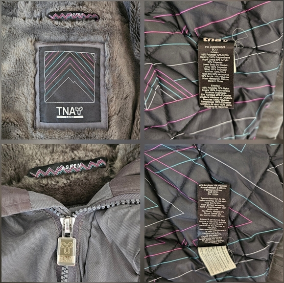 🇨🇦 Aritzia TNA Charcoal Grey Aspen Parka Coat - Picture 4 of 14